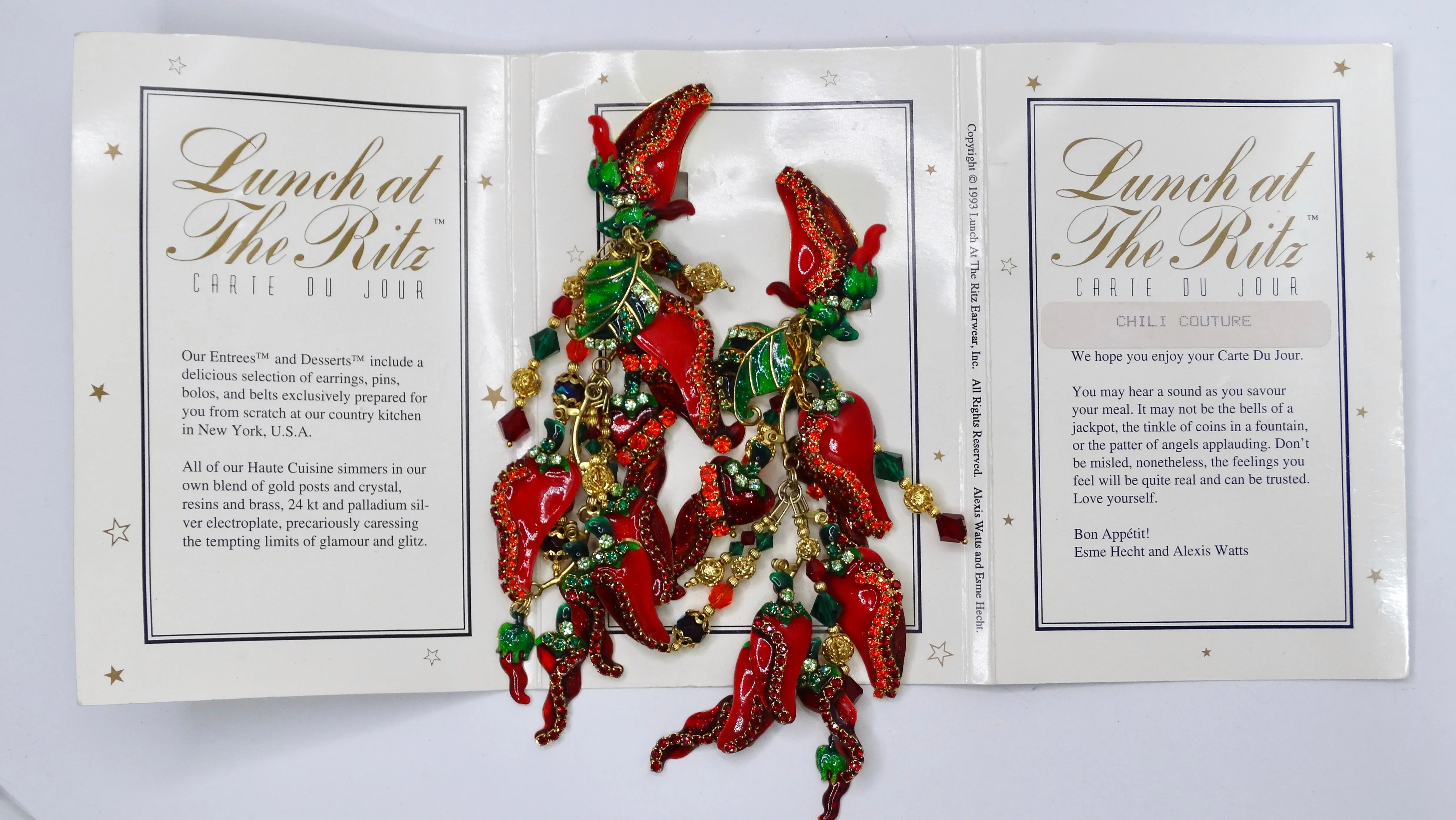 Lunch at the Ritz Chili Pepper Earrings