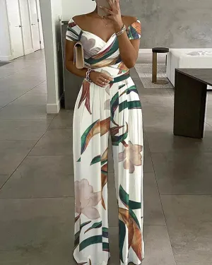 Lyka – Elegant Drop Shoulder Printed Jumpsuit for Women