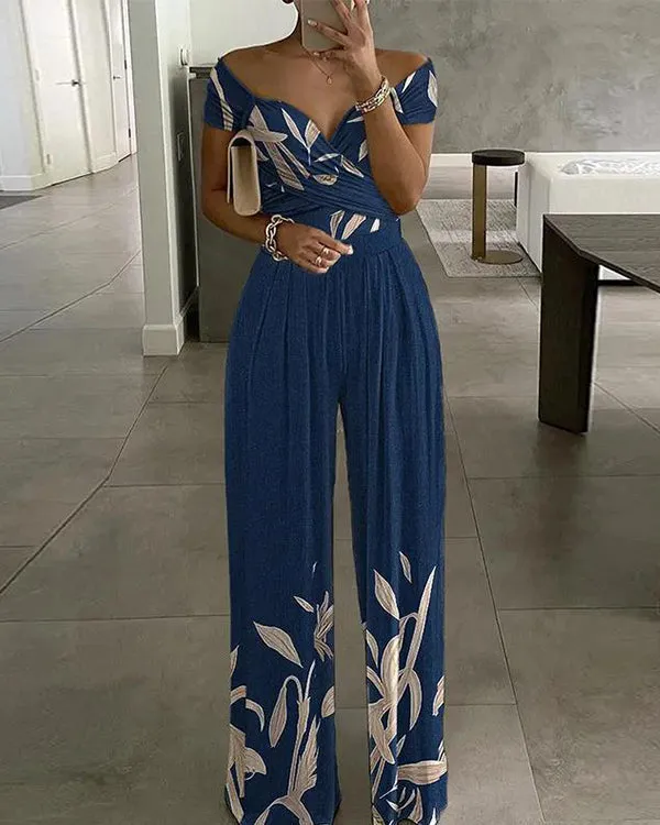 Lyka – Elegant Drop Shoulder Printed Jumpsuit for Women