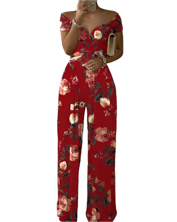 Lyka – Elegant Drop Shoulder Printed Jumpsuit for Women