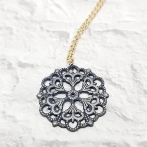 Mandala 01 Mixed Metals Pendant