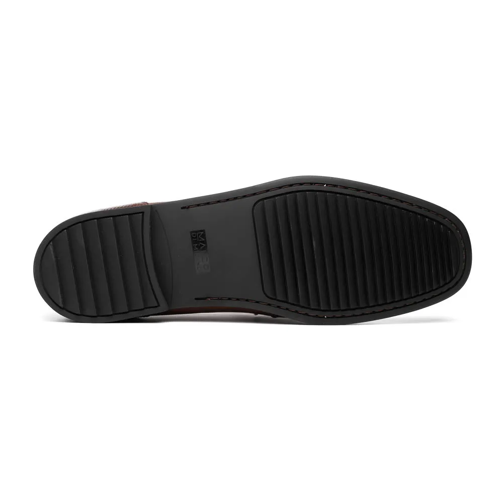 Marco Di Milano Brown Hugo Lizard & Calfskin Bit Loafers
