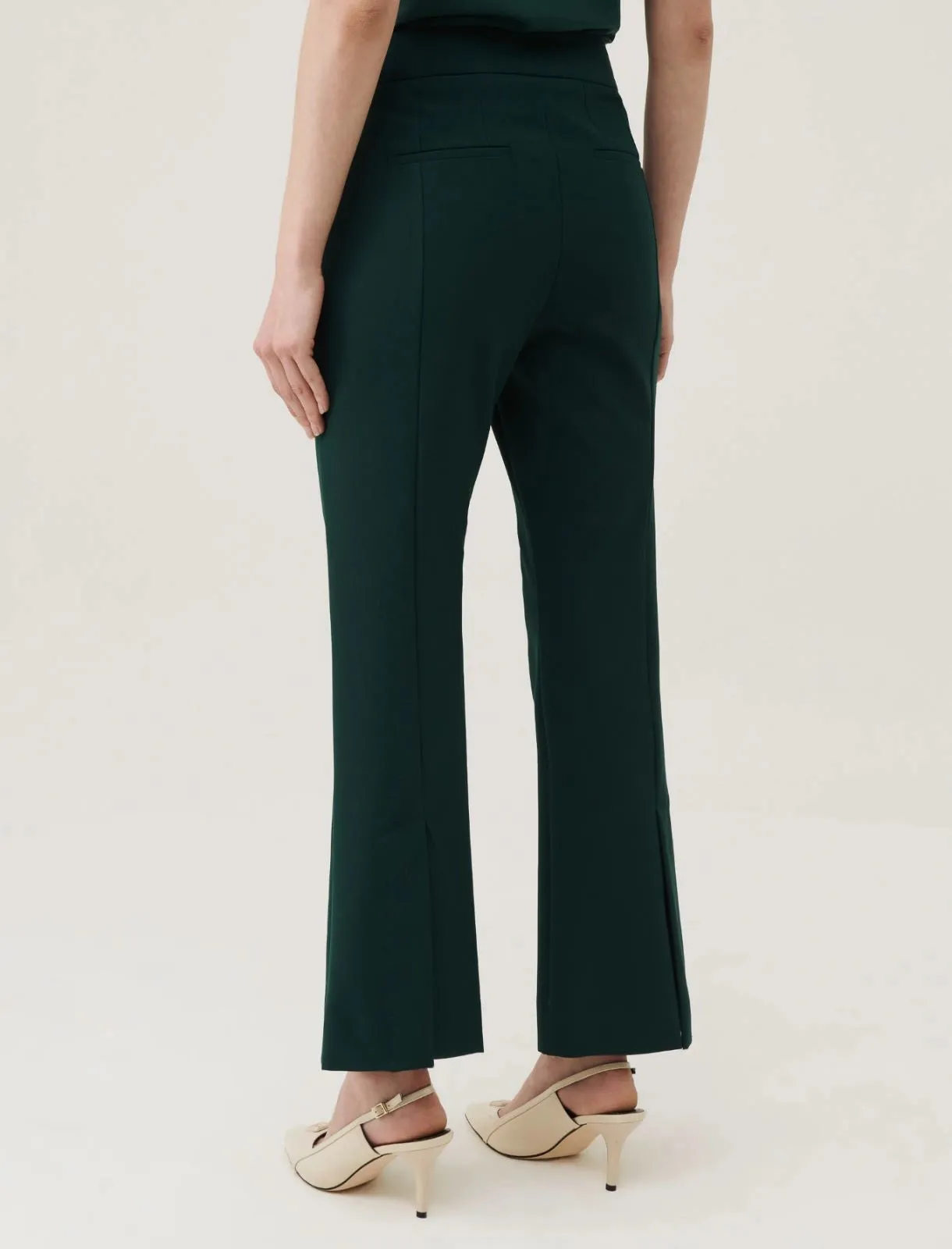 Marella - Curzio Flared Trouser - Dark Green