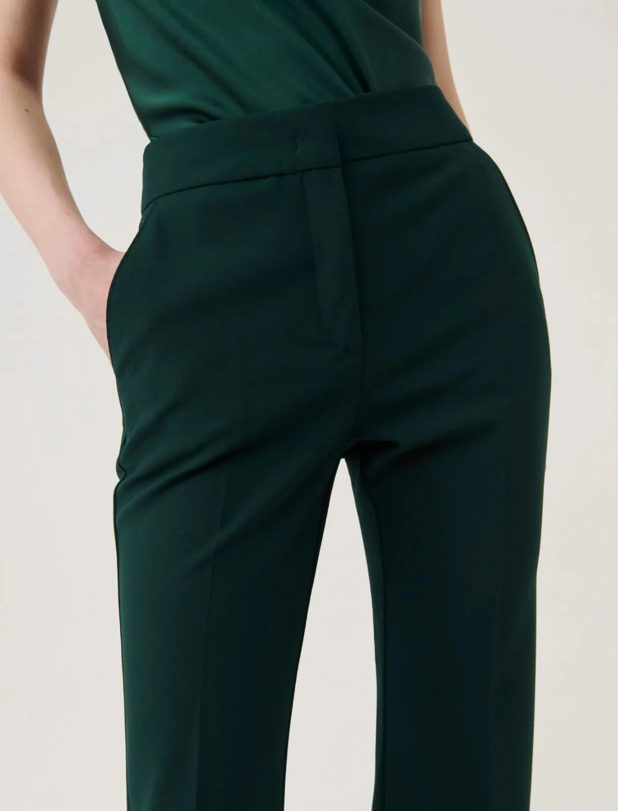 Marella - Curzio Flared Trouser - Dark Green