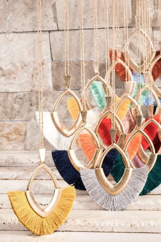 Marquise Pendant Necklace -- Several Colors!
