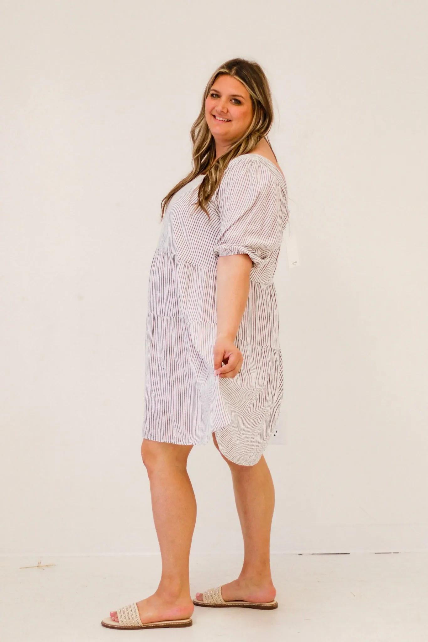 Meet for Tea Striped Dress