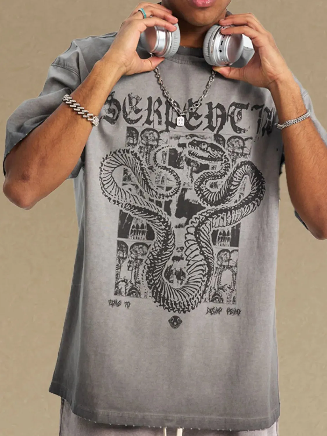 Men's Graphic Round Neck Half Sleeve T-Shirt