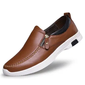 Men's Small Size Slip On Leather Loafers MS23