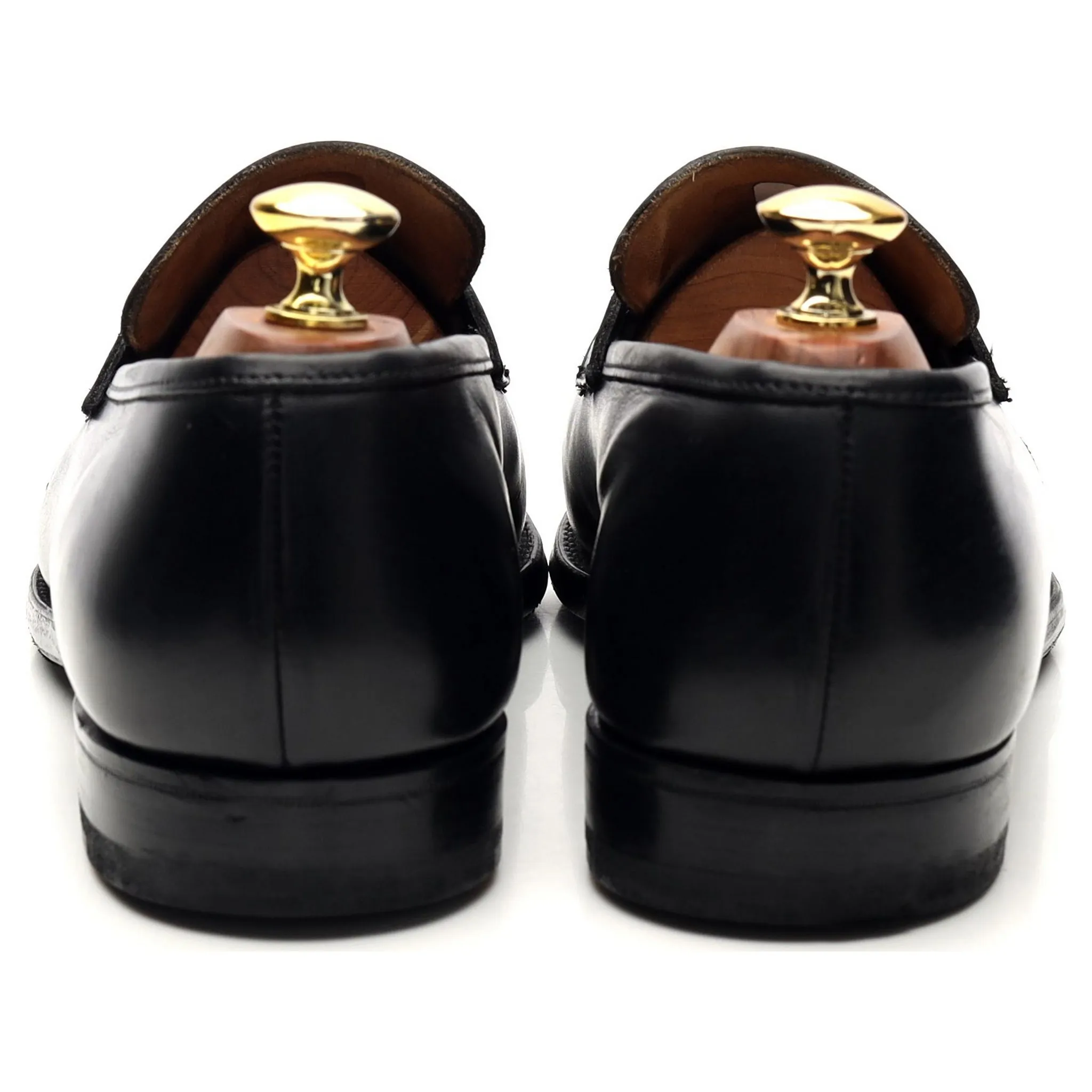 'Merton' Black Leather Loafers UK 8 E