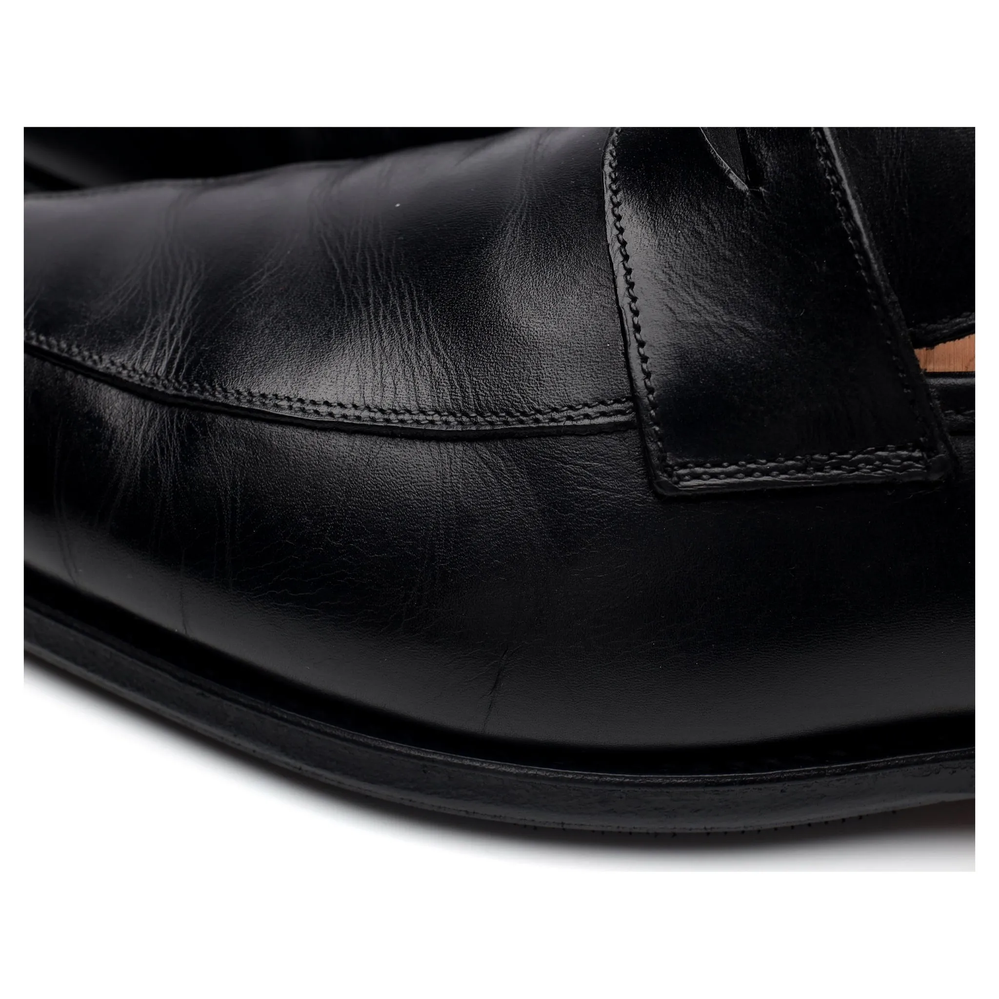 'Merton' Black Leather Loafers UK 8 E