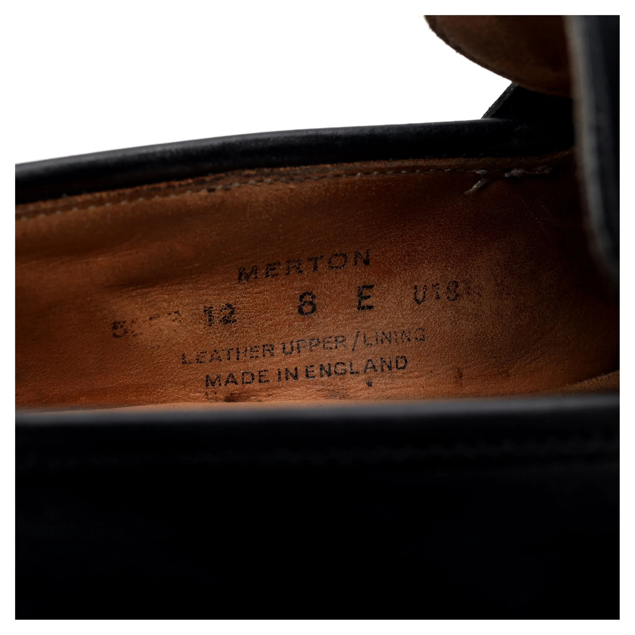'Merton' Black Leather Loafers UK 8 E