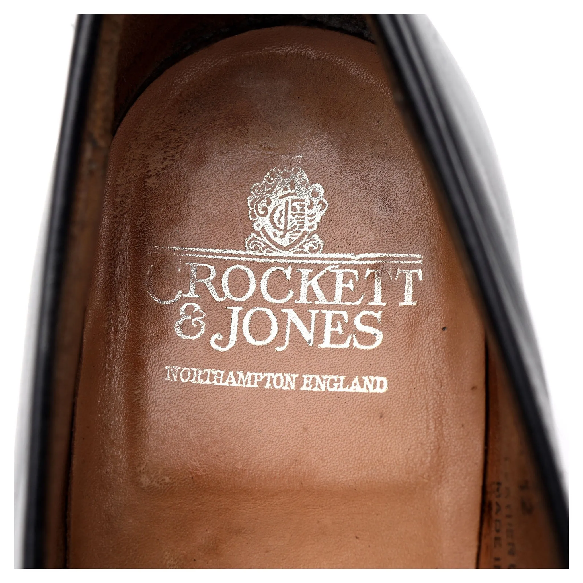 'Merton' Black Leather Loafers UK 8 E