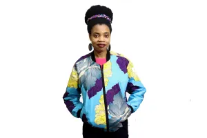 Multifloral Ankara Women's Bomber Jacket