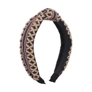 Navy Blue Weave Knot Headband