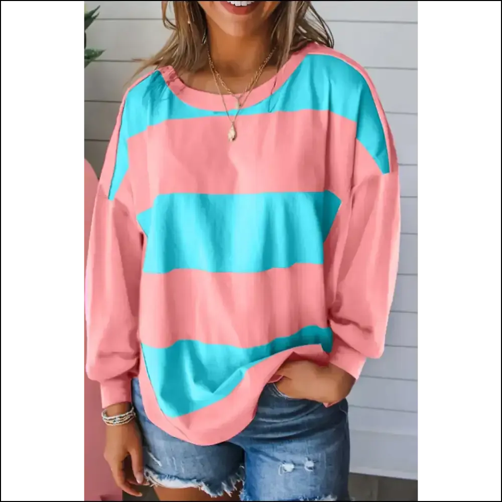 Needful Things: Blue Colorblock Drop Sleeve Top - Wardrobe Mvp ! 💙