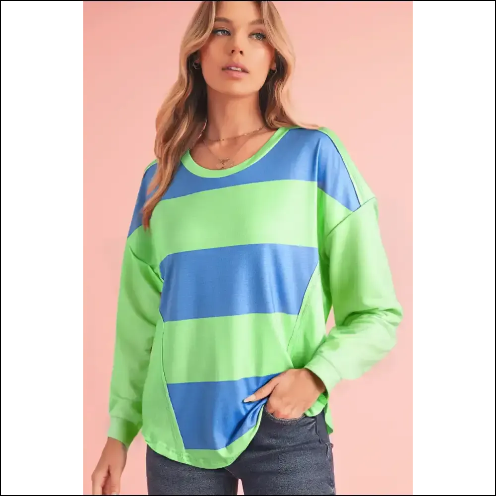 Needful Things: Blue Colorblock Drop Sleeve Top - Wardrobe Mvp ! 💙