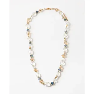 Neutral Beaded Necklace Mix Montana Blue