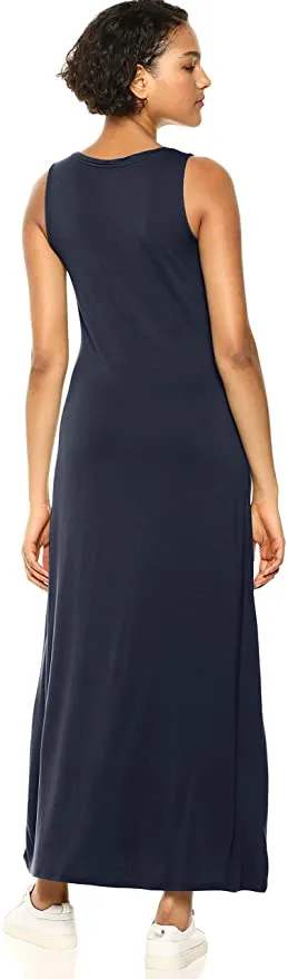 New Amazon Essentials Women's Tank Maxi Dress in Navy, Sz XL!