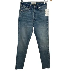 New We The Free Light Wash Distressed High Waisted Skinny Jeans Women Size 26