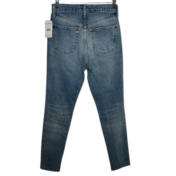 New We The Free Light Wash Distressed High Waisted Skinny Jeans Women Size 26