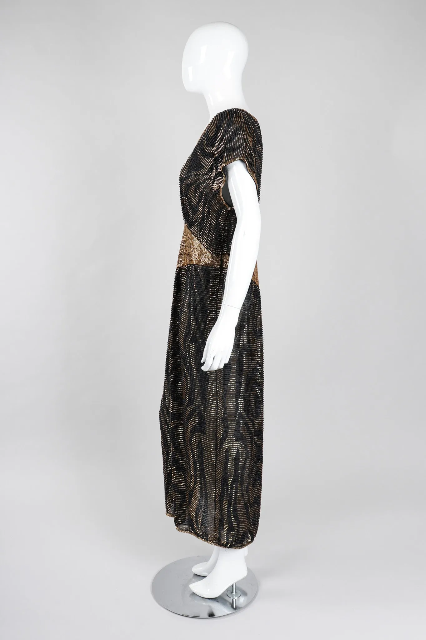 Nights Beaded Kimono Sleeve Gown