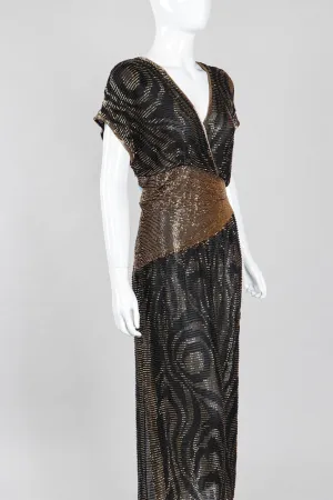 Nights Beaded Kimono Sleeve Gown