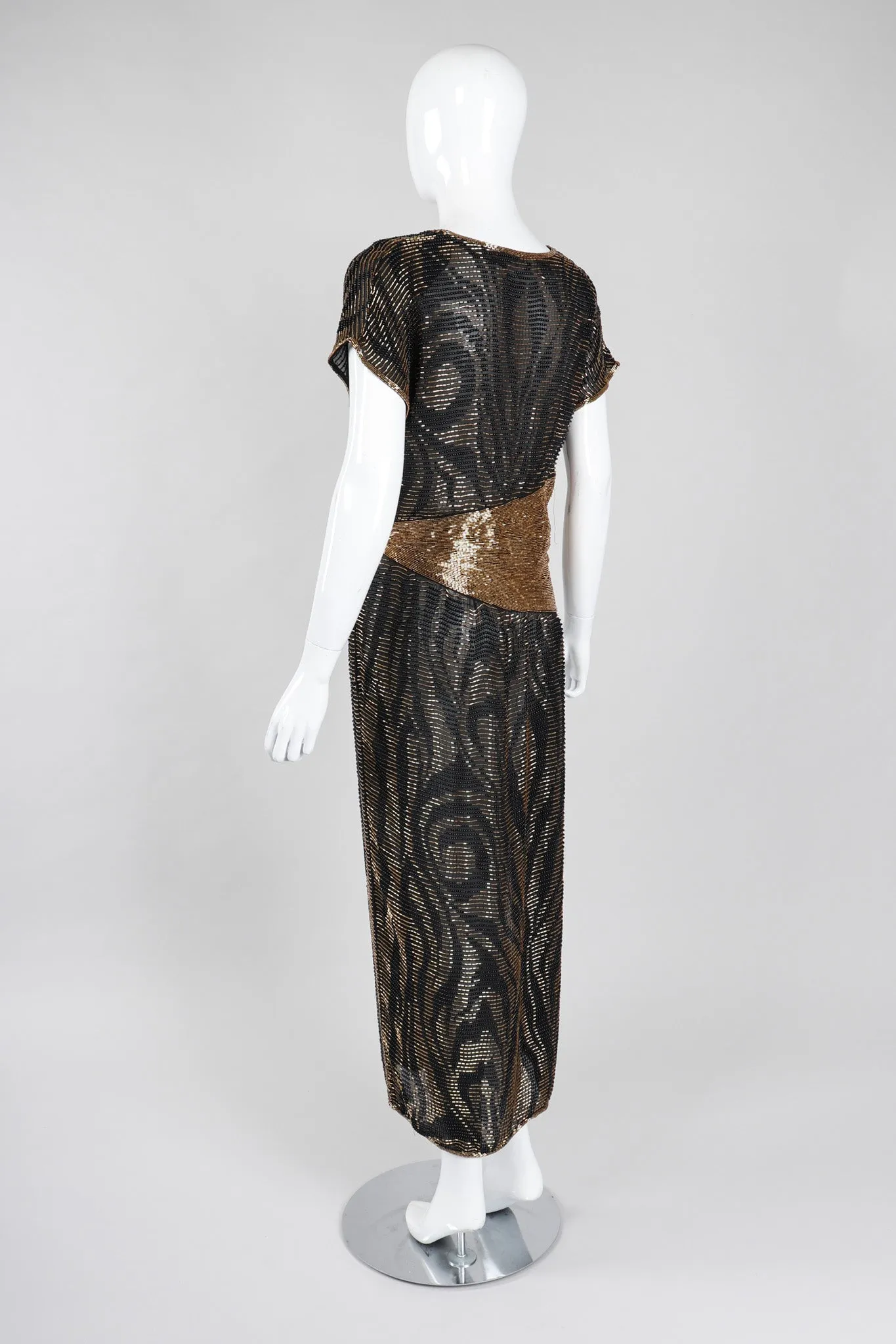 Nights Beaded Kimono Sleeve Gown
