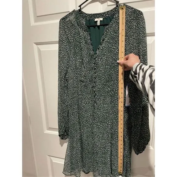 NWT Joie Limited Edition Artic Animal Spot Print Women's Balloon Sleeve Dress L