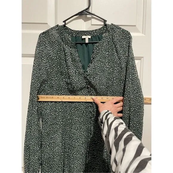 NWT Joie Limited Edition Artic Animal Spot Print Women's Balloon Sleeve Dress L