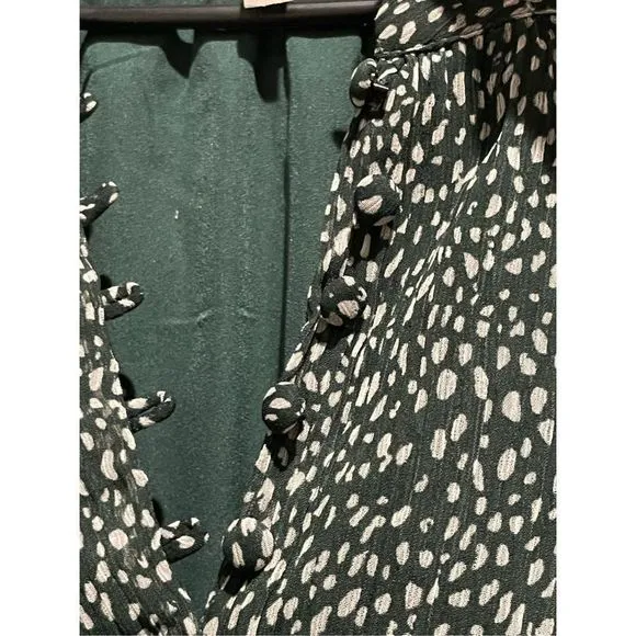 NWT Joie Limited Edition Artic Animal Spot Print Women's Balloon Sleeve Dress L