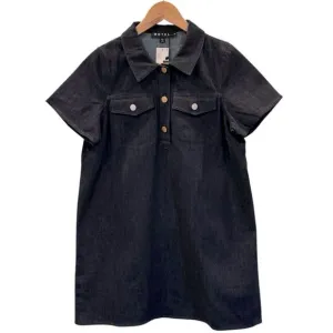 NWT Urban Outfitters Motel Reiga Smock Mini Denim Dress - &quot;Indigo&quot; - Women's M