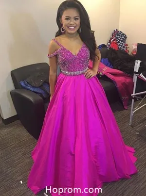 Off Shoulder Beaded Prom Dresses 2018 Purple Evening Dresses