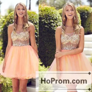 One Shoulder Beaded Short Prom Dresses Homecoming Dresses