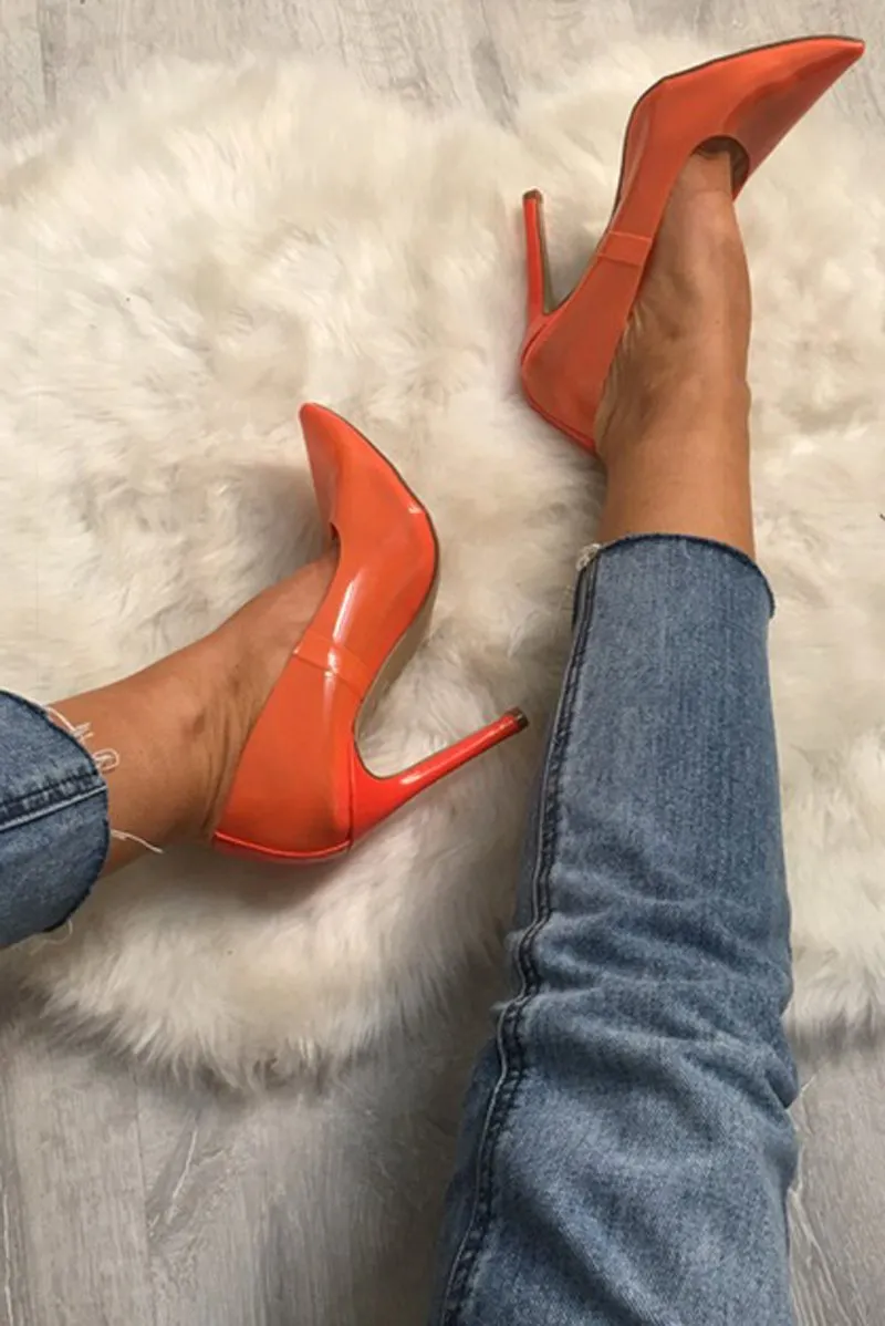 Orange Clear Court Shoe - Aiko