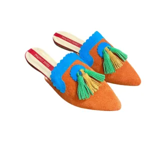Orange design slippers