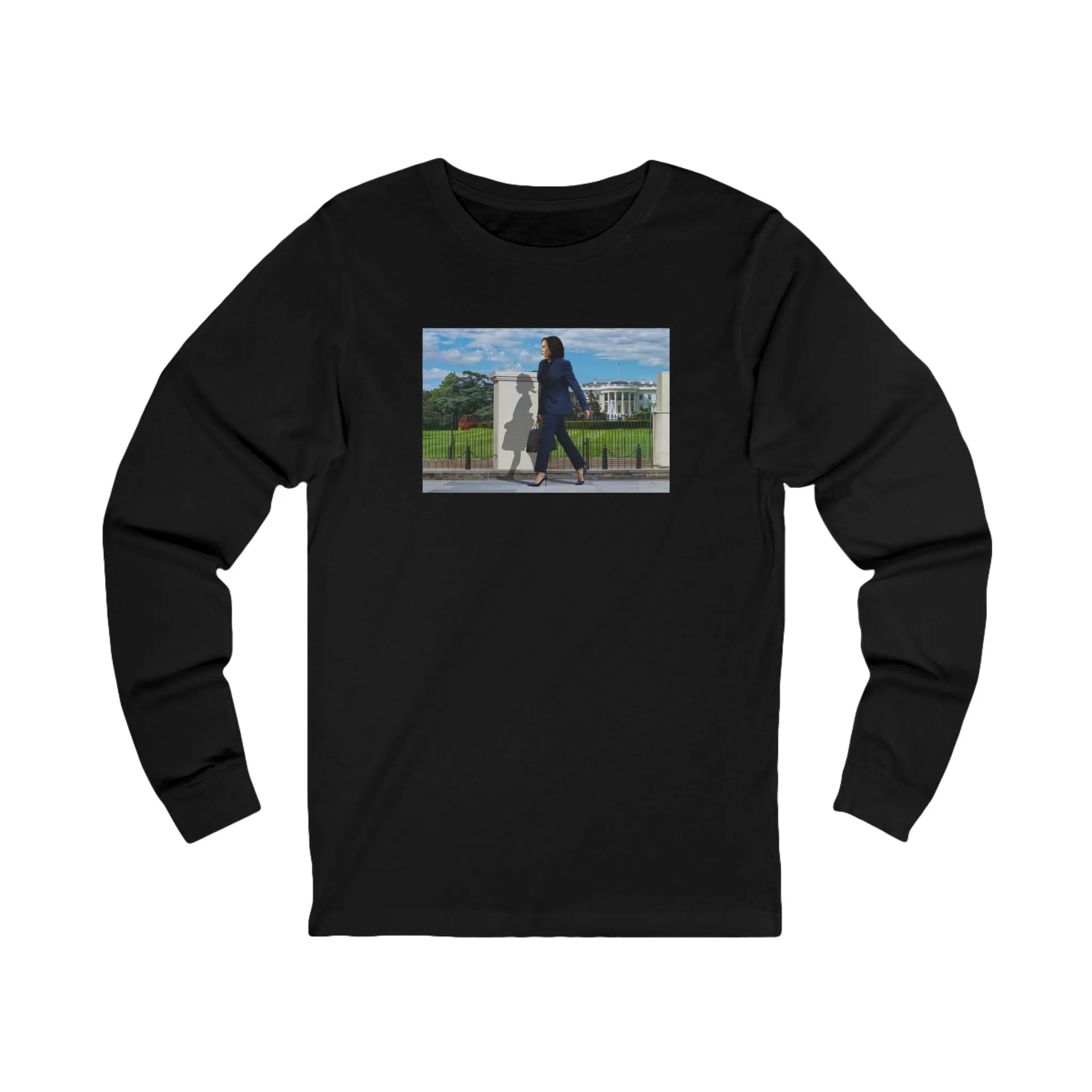 Original Long Sleeve T-shirt - Kamala Harris, White House, Ruby Bridges - Gift for History Buffs, Activists, Democrats, Liberal, Democrat