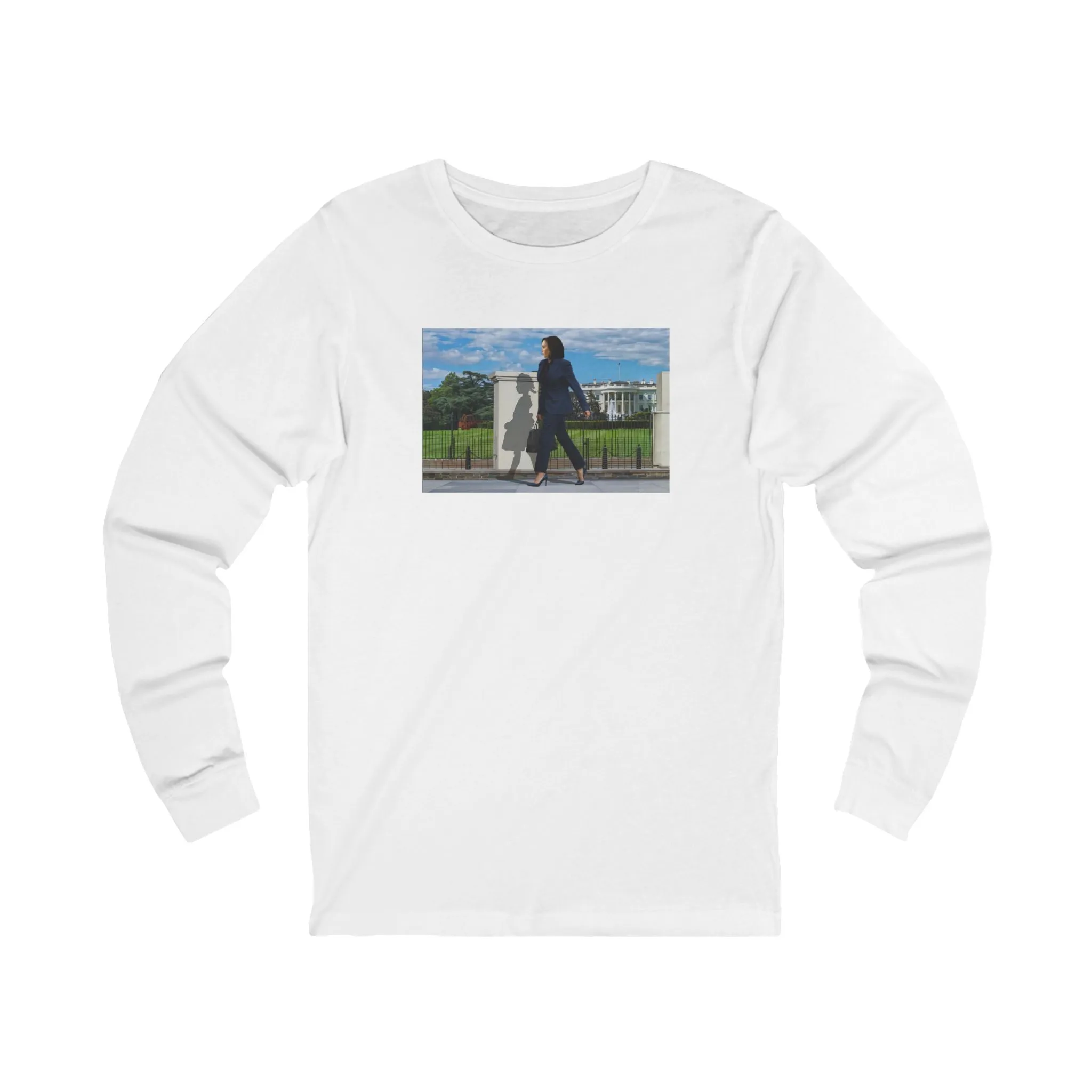 Original Long Sleeve T-shirt - Kamala Harris, White House, Ruby Bridges - Gift for History Buffs, Activists, Democrats, Liberal, Democrat