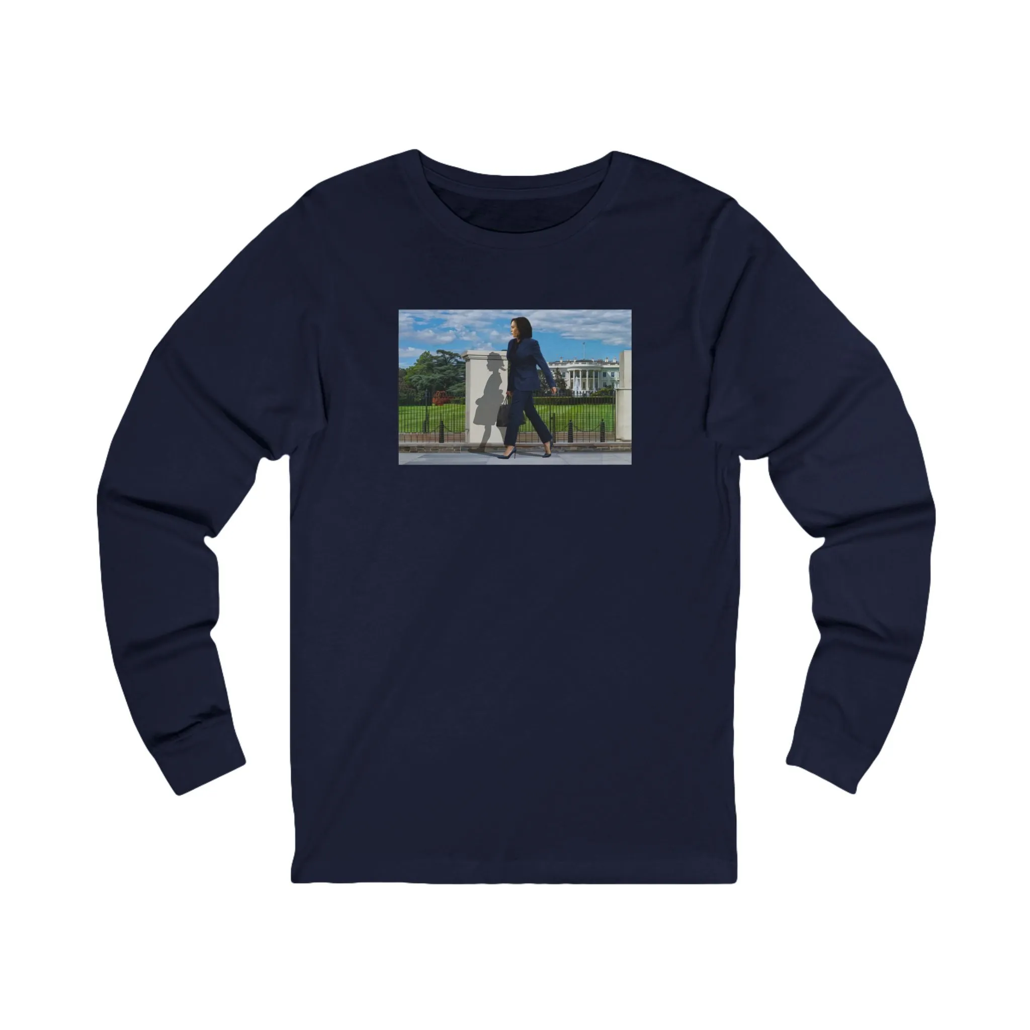 Original Long Sleeve T-shirt - Kamala Harris, White House, Ruby Bridges - Gift for History Buffs, Activists, Democrats, Liberal, Democrat