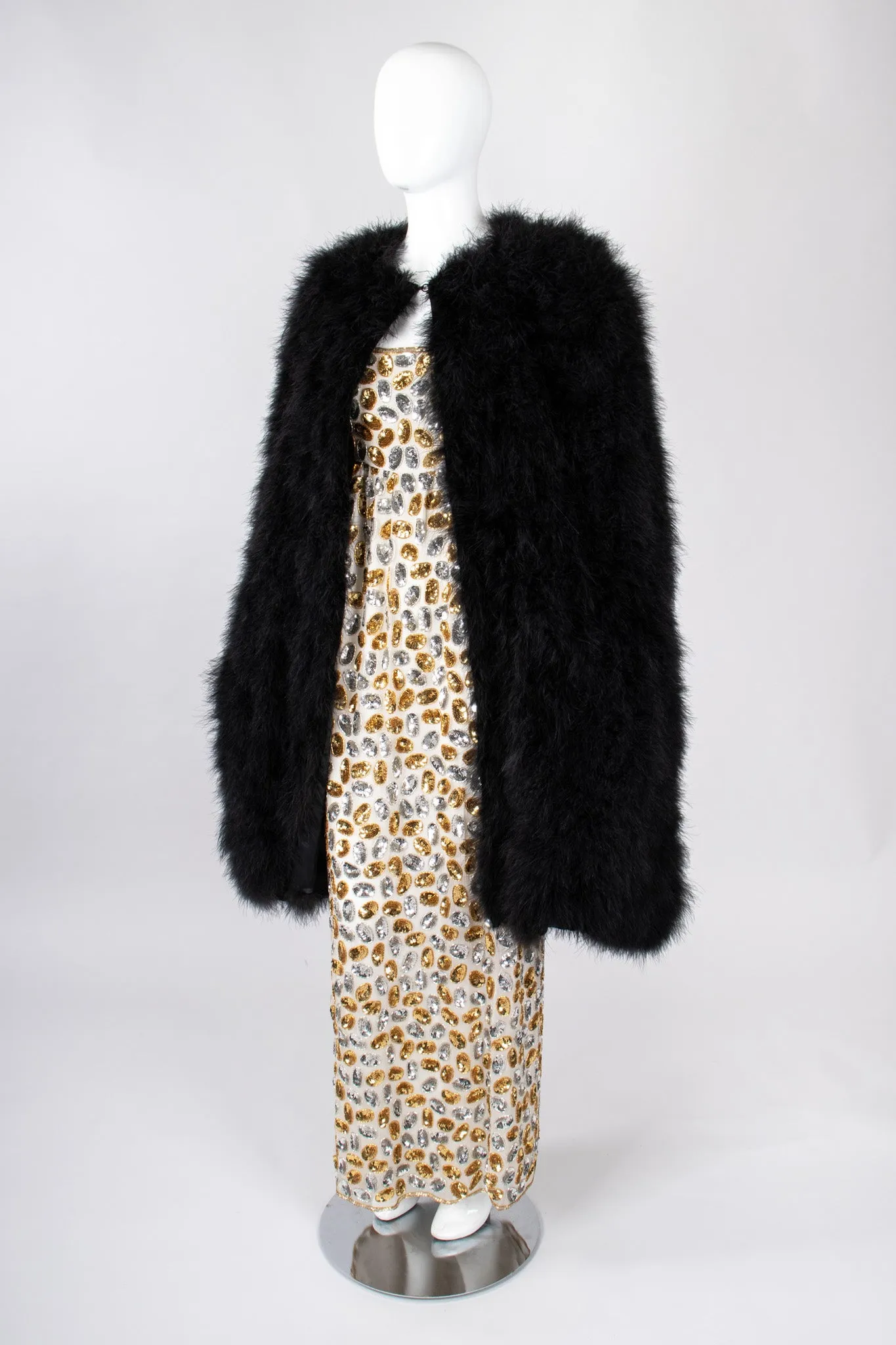 Oval Sequin Slip Dress