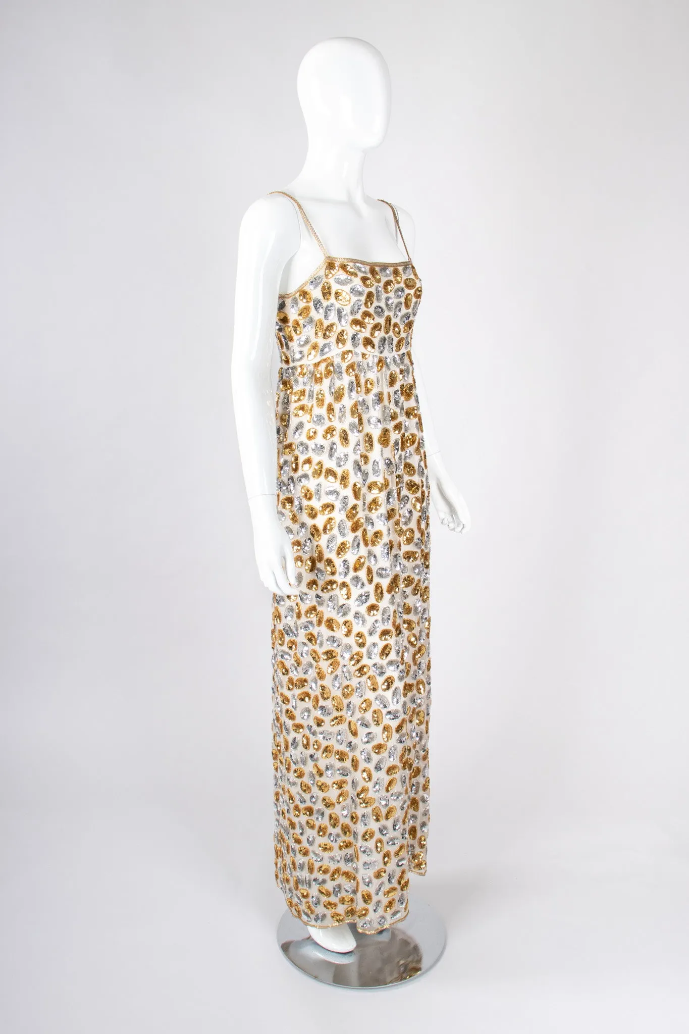 Oval Sequin Slip Dress