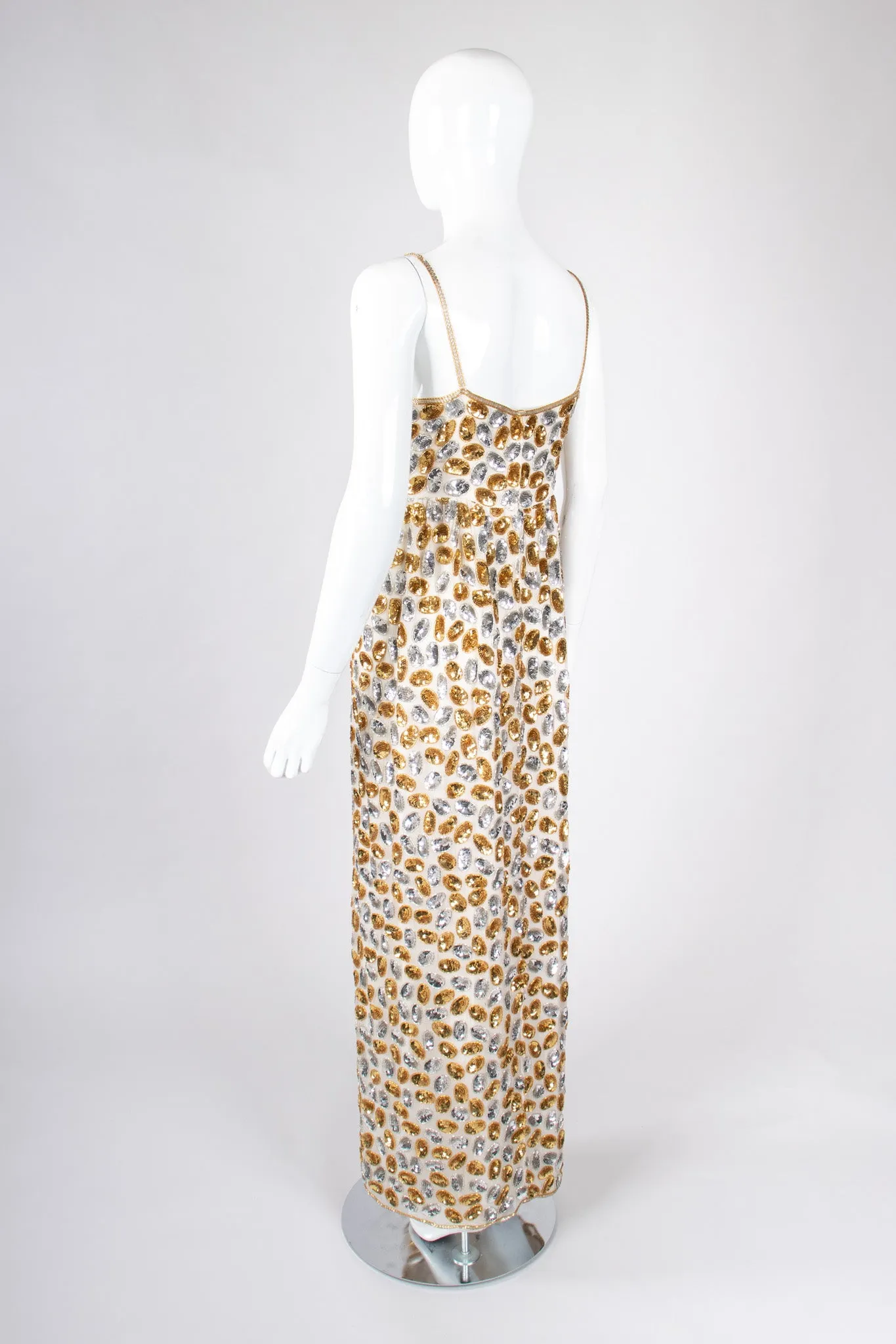 Oval Sequin Slip Dress
