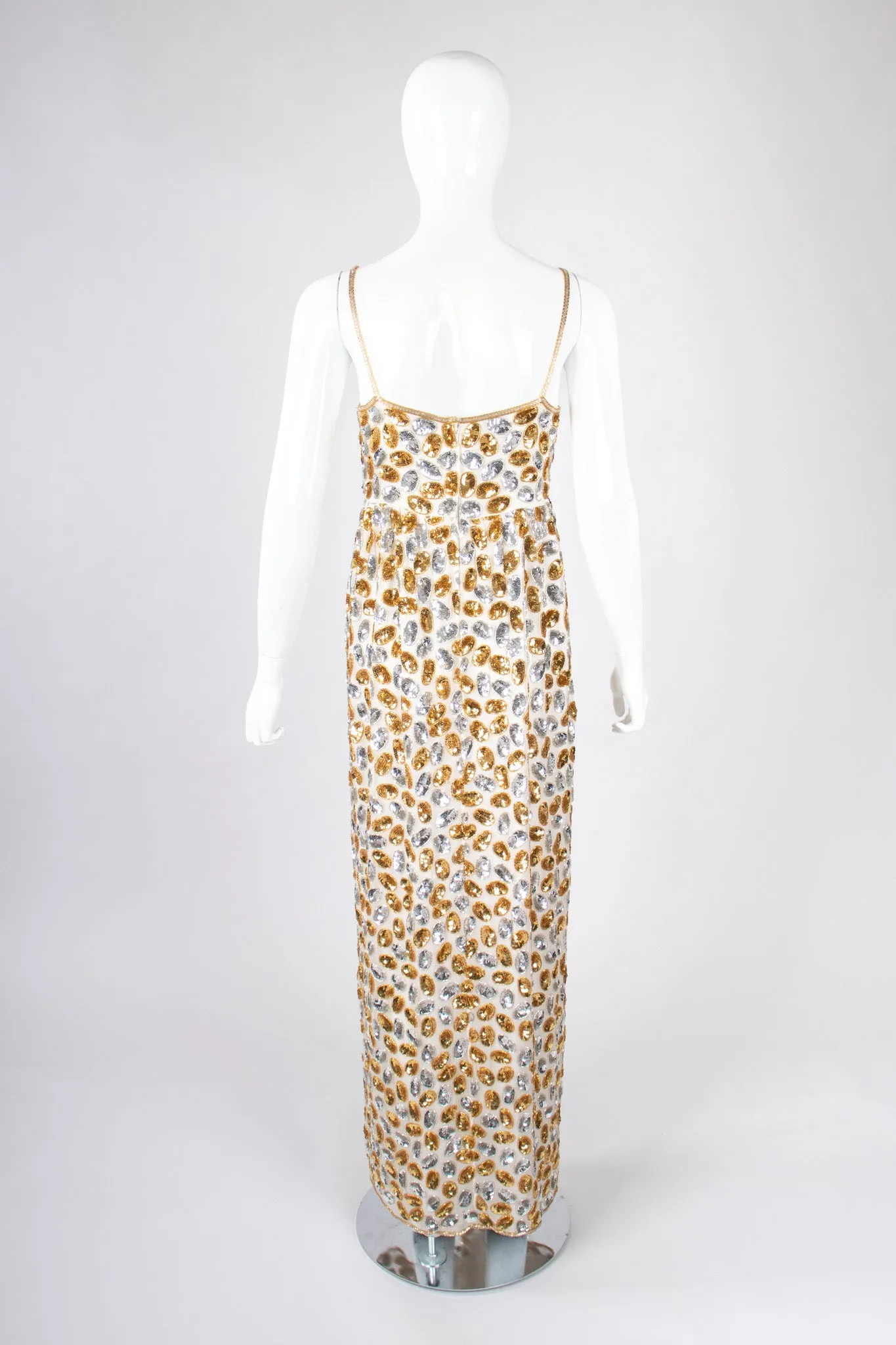 Oval Sequin Slip Dress