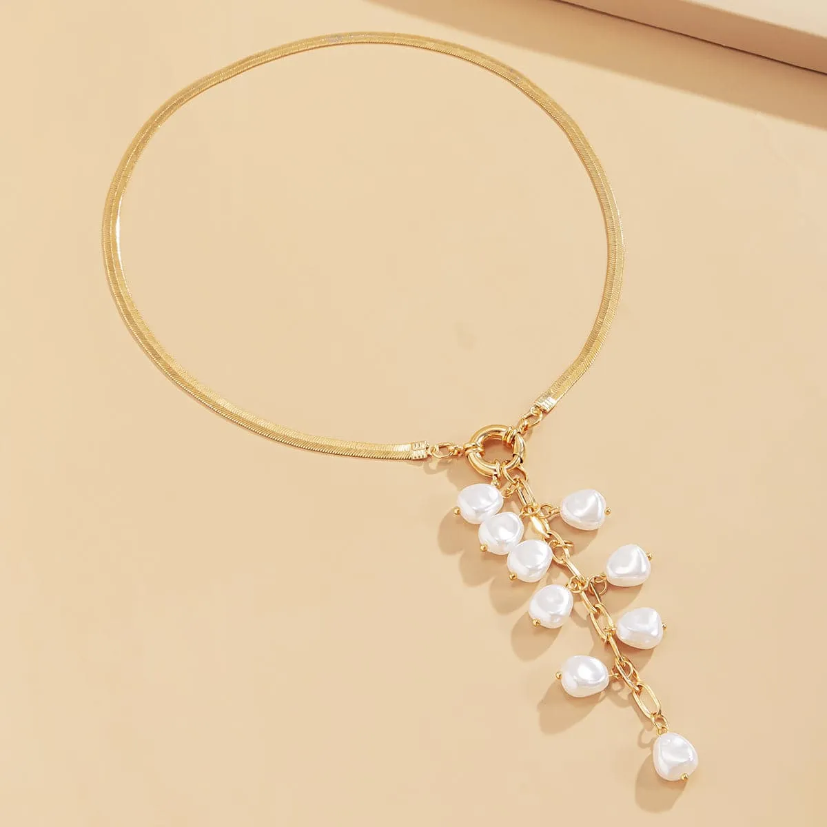 Pearl & 18K Gold-Plated Ear Of Wheat Pendant Necklace