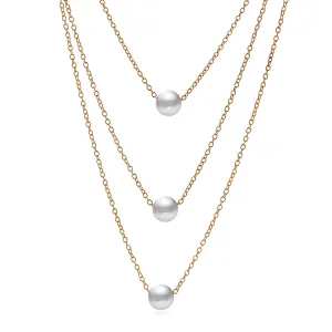 Pearl & 18K Gold-Plated Layered Necklace