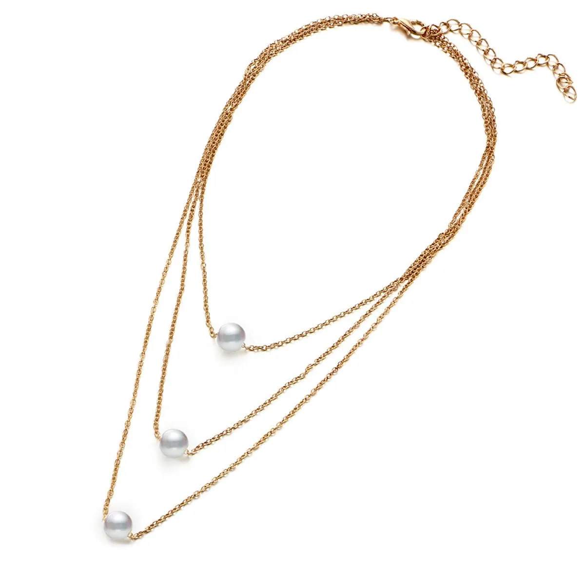 Pearl & 18K Gold-Plated Layered Necklace