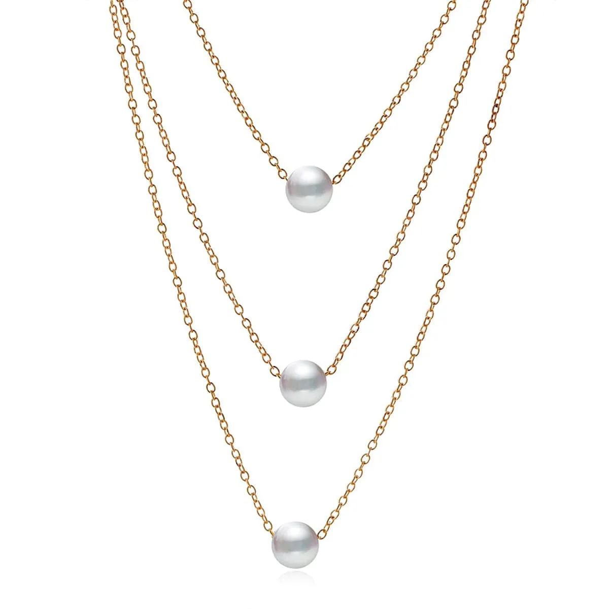 Pearl & 18K Gold-Plated Layered Necklace