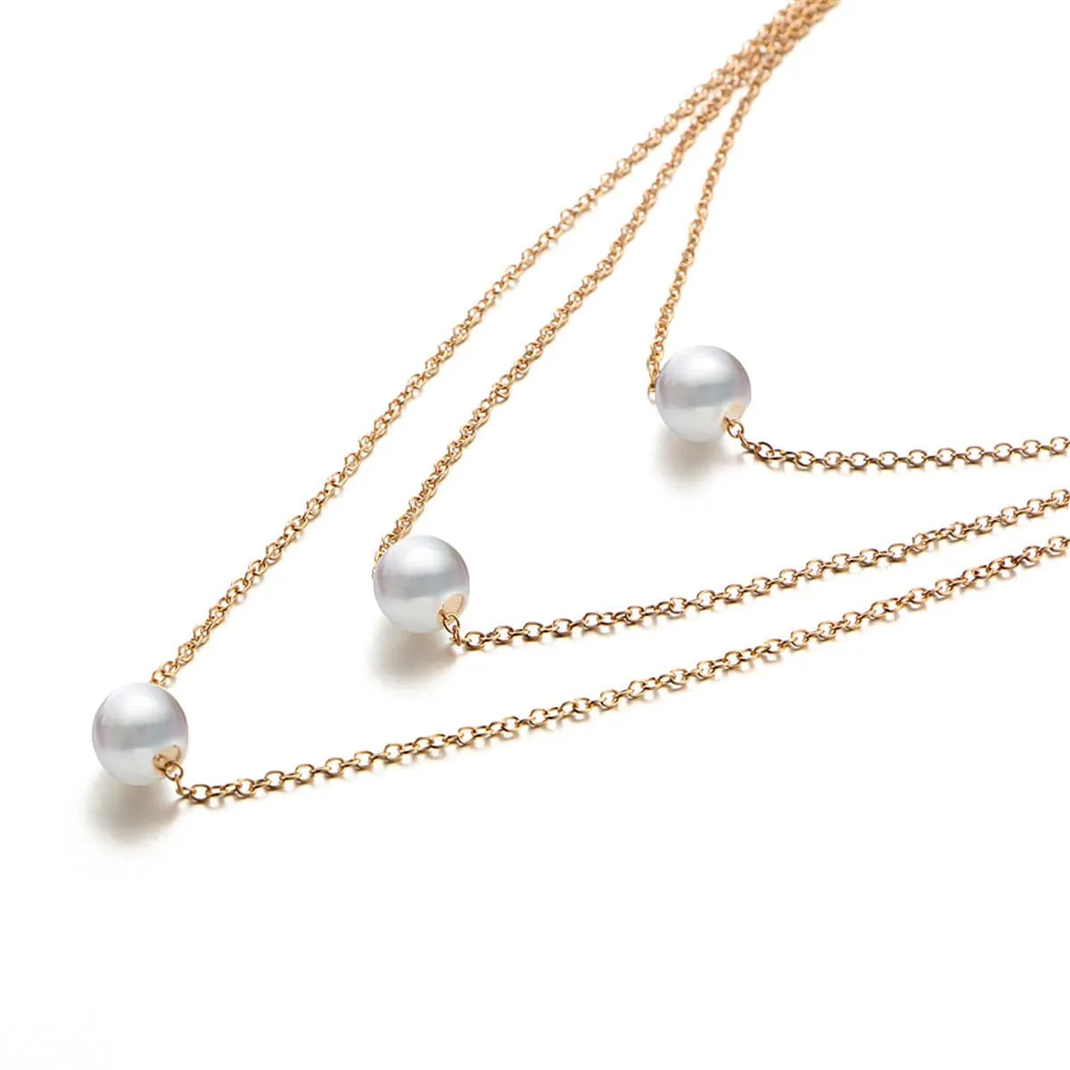 Pearl & 18K Gold-Plated Layered Necklace