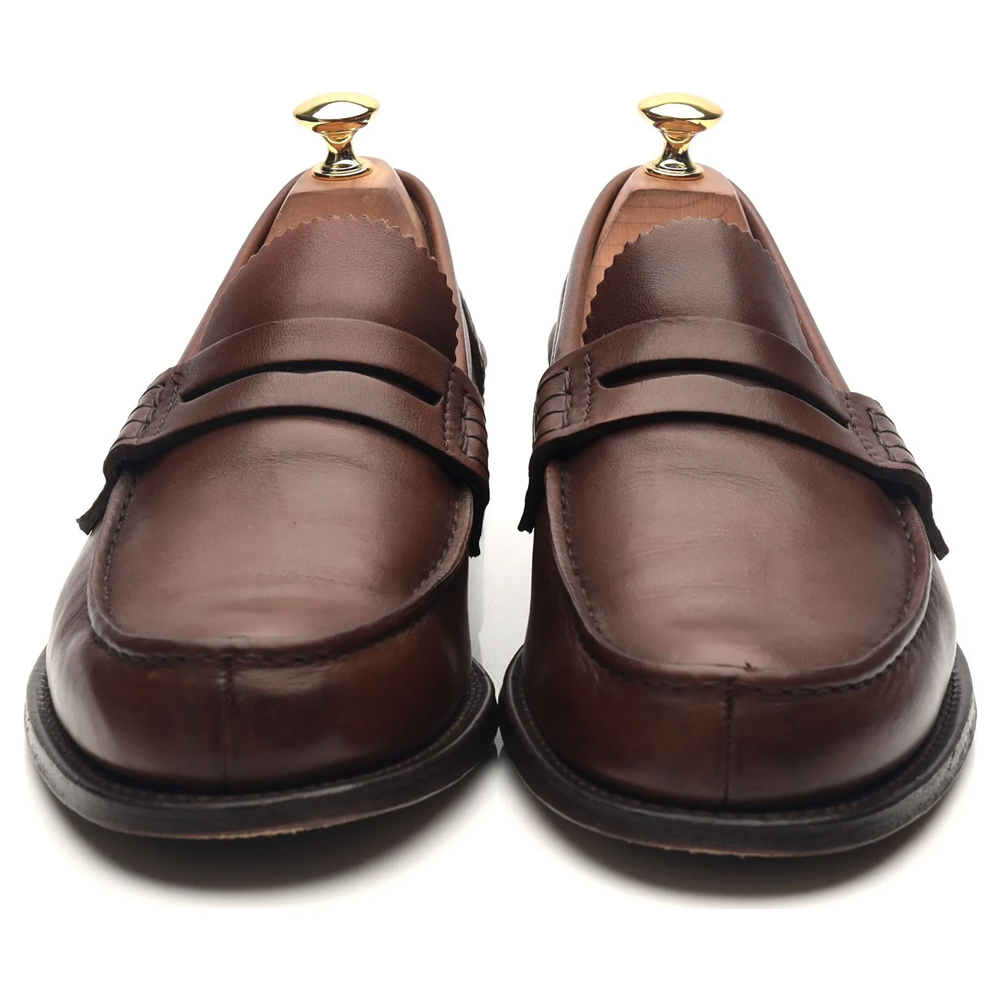 'Pembrey' Dark Brown Leather Loafers UK 9 G