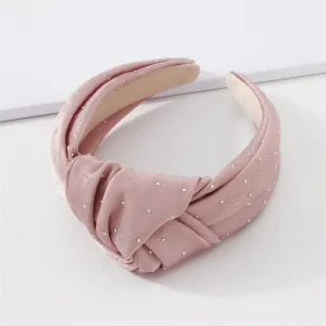 Pink & Cubic Zirconia Knot Hard Headband