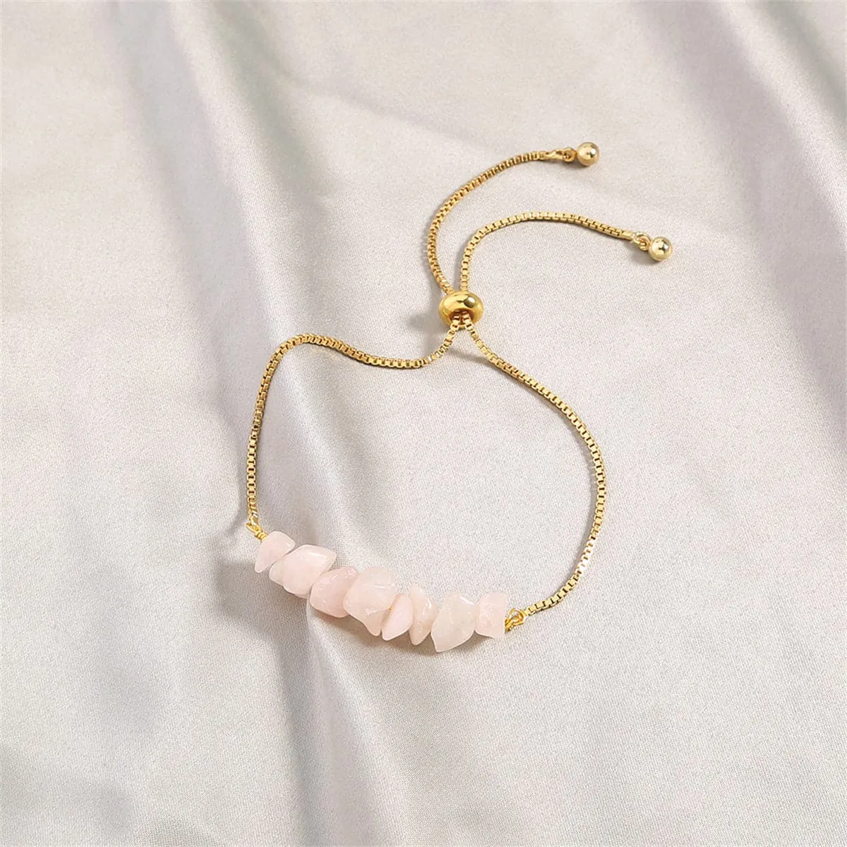 Pink Resin & 18K Gold-Plated Adjustable Bracelet